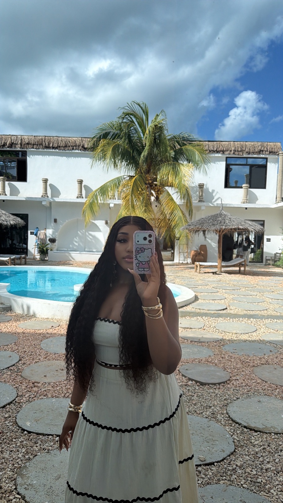 Guest mirror photo during a Zanzibar resort stay