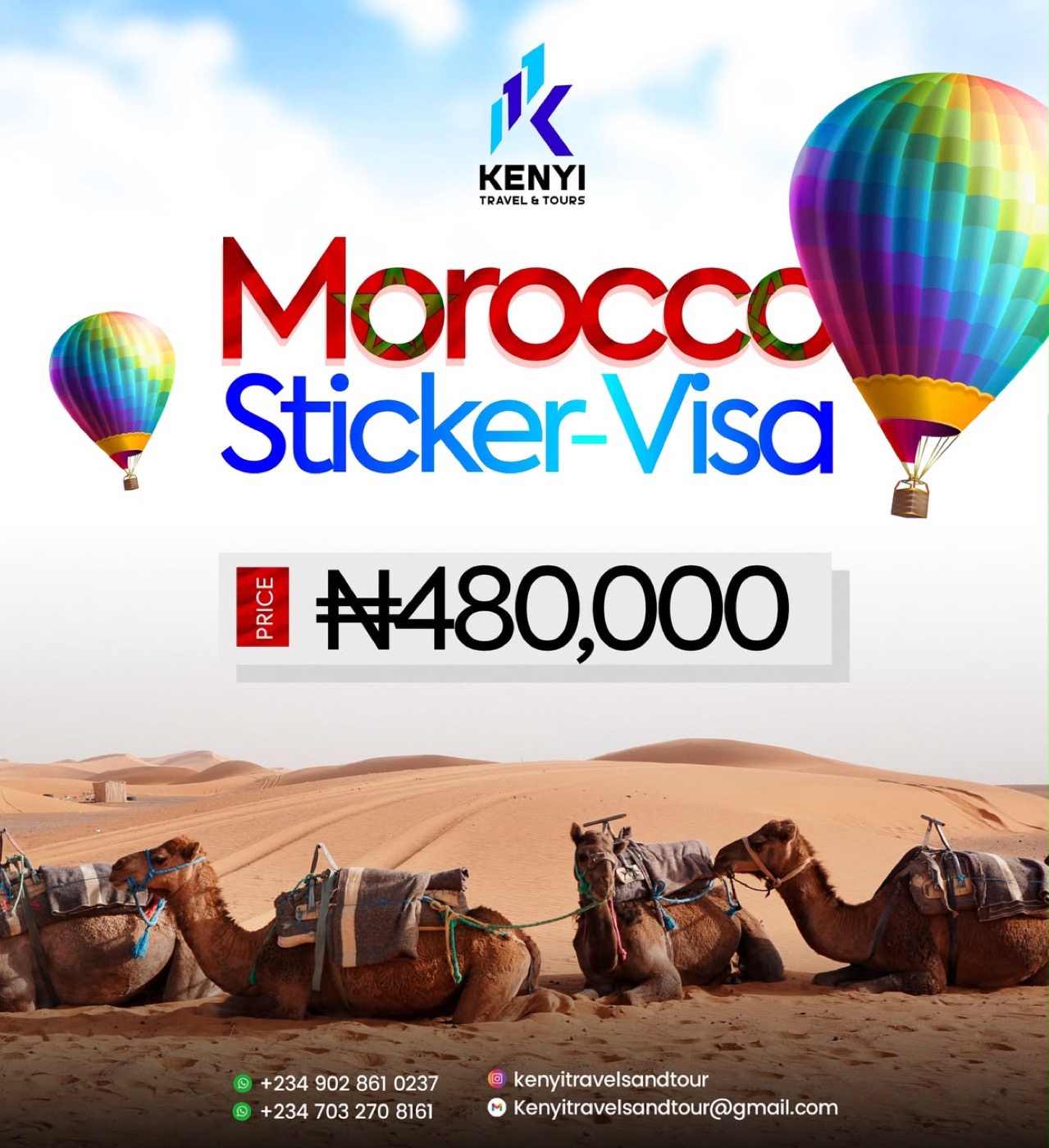Morocco sticker visa offer